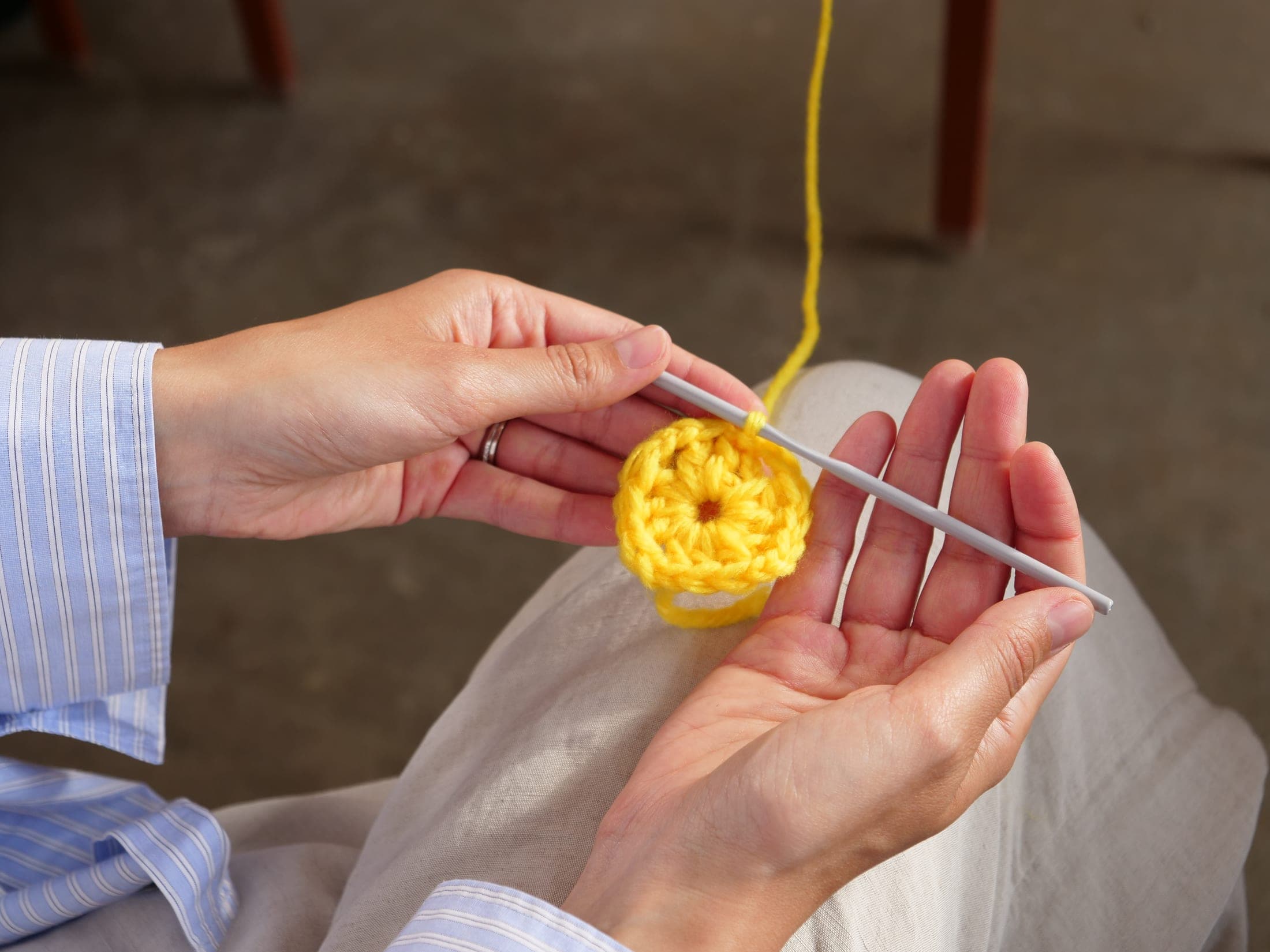 Dettaglio lavoro all'uncinetto